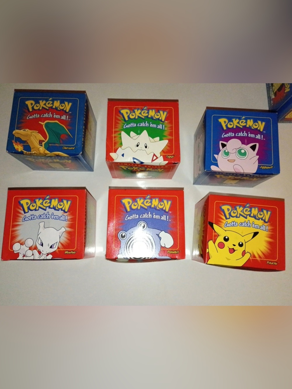 Complete Set of 6 Factory Sealed 1999 Pokémon 23K Gold Plated Cards in Poké Ball